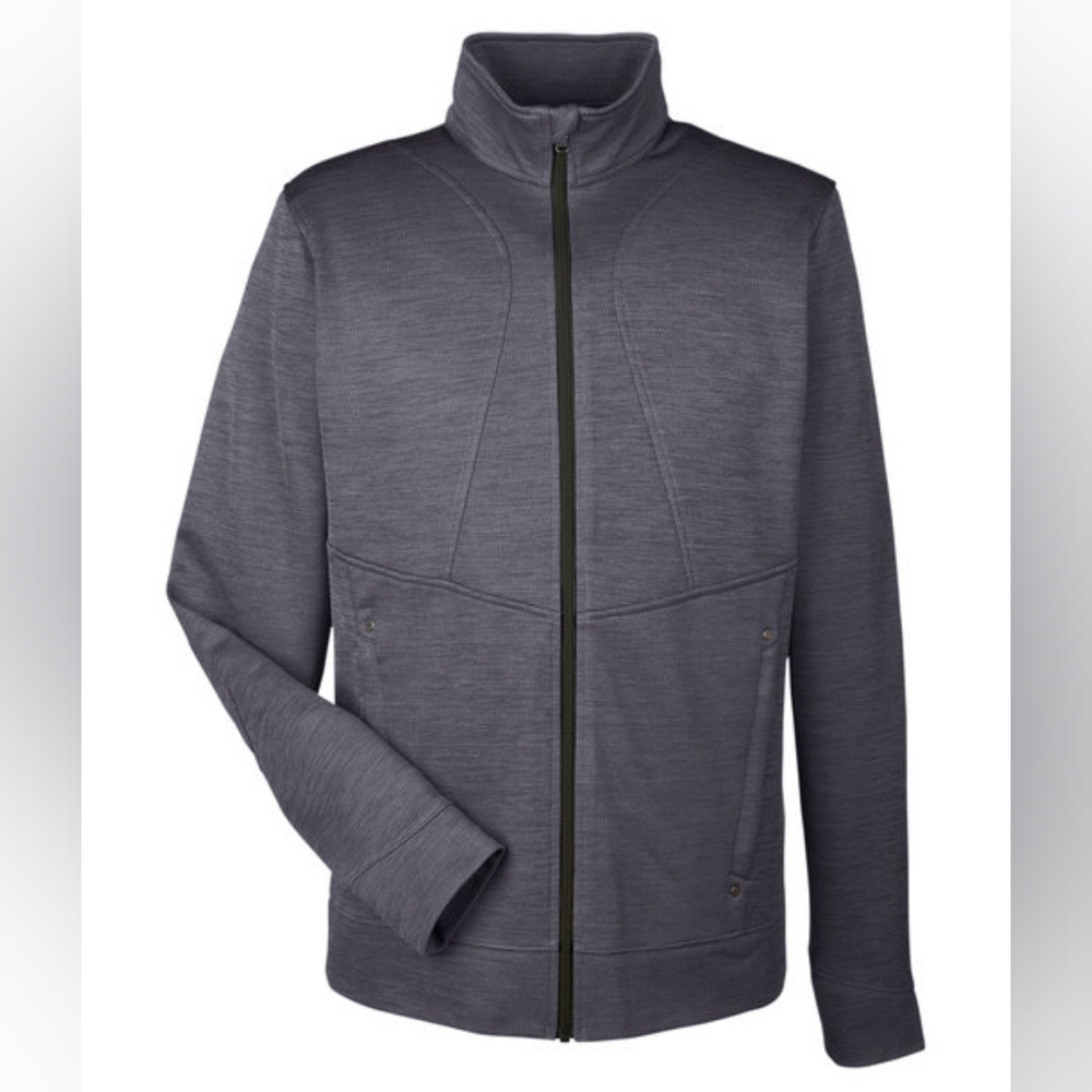 NWT North End Men's Amplify Mélange Fleece Jacket. Small. Grey.